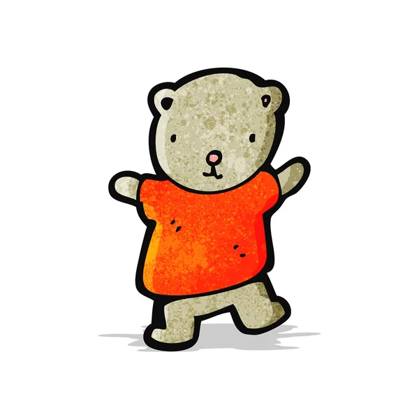 Dessin animé petit ours en peluche — Image vectorielle