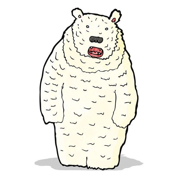 Divertido oso polar de dibujos animados — Vector de stock