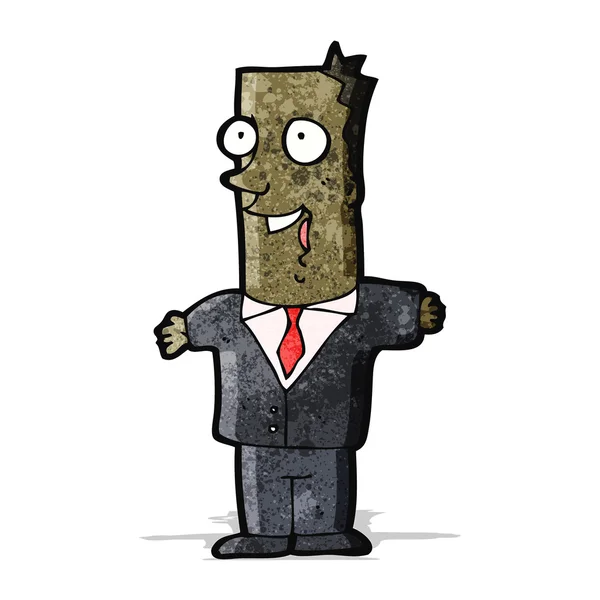 Cartoon gelukkig zakenman — Stockvector