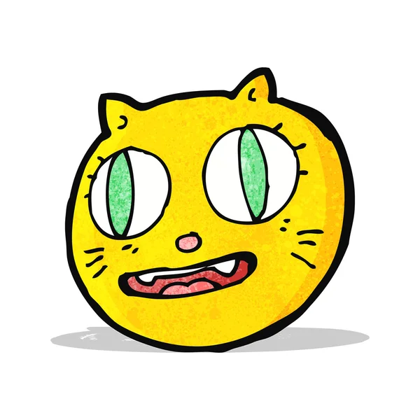 Dessin animé chat visage symbole — Image vectorielle