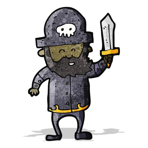 Capitán pirata de dibujos animados — Vector de stock