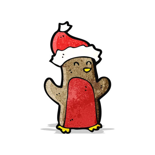 Cartoon Kerstmis robin — Stockvector