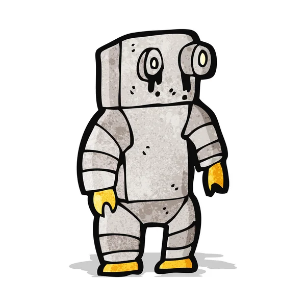 Cartoon sad little robot — Stock Vector