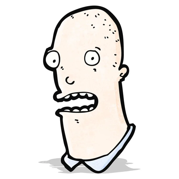 Cartoon stresssed bald man — Stock Vector