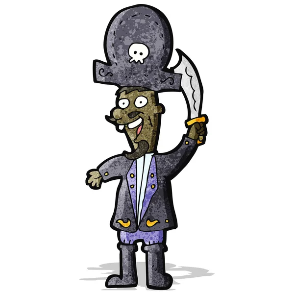 Capitaine pirate de bande dessinée — Image vectorielle
