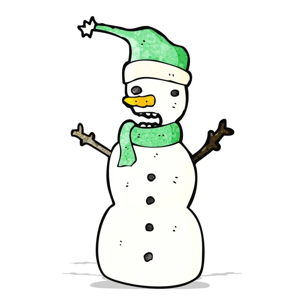 Cartoon snowman — Stock Vector