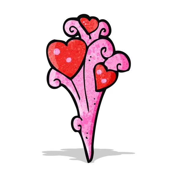 Decoración del corazón de dibujos animados — Vector de stock