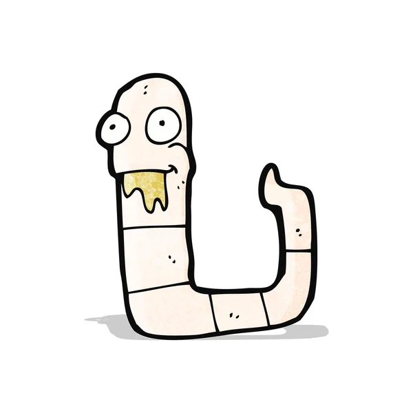 Cartoon earthworm — Stock Vector