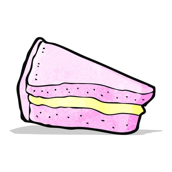 Tranche de gâteau dessin animé — Image vectorielle