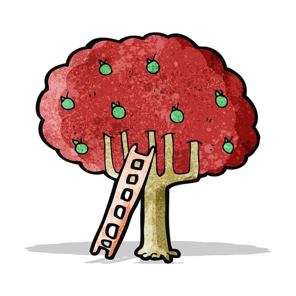 Caricature pommier — Image vectorielle