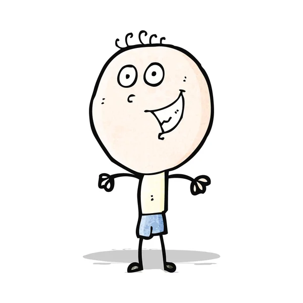 Cartoon gelukkig doodle man — Stockvector