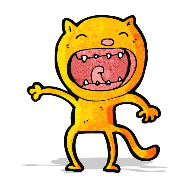 Divertido gato de dibujos animados — Vector de stock