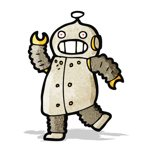 Robot de baile de dibujos animados — Vector de stock