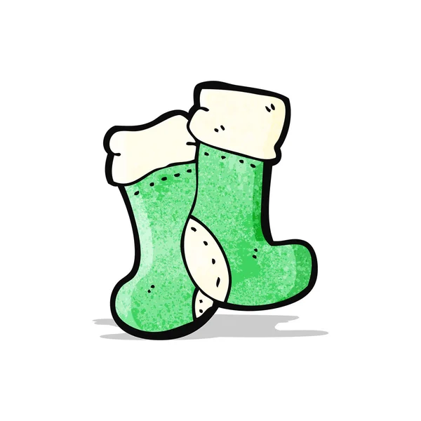 緑の靴下の漫画 — ストックベクタ