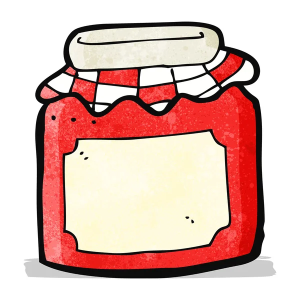 Cartoon jam jar — Stock Vector