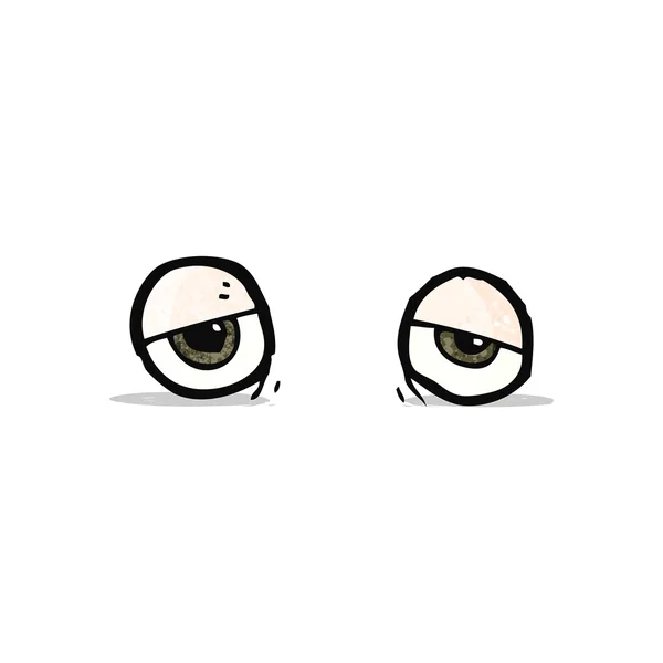Dibujos animados cansado, ojos — Vector de stock