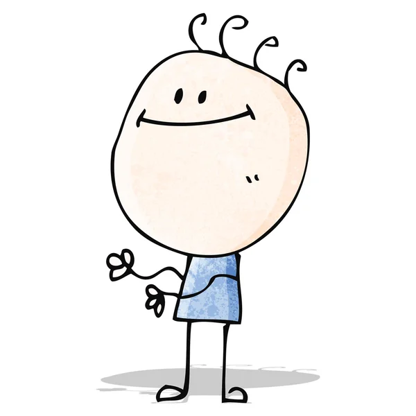Cartone animato felice uomo scarabocchio — Vettoriale Stock