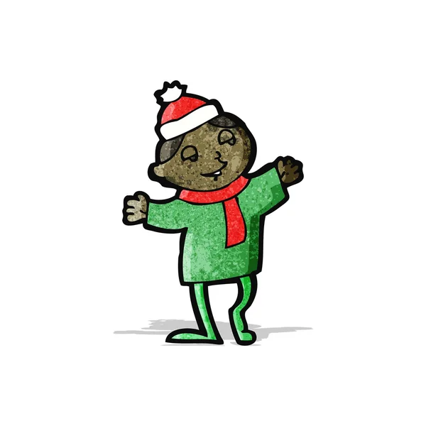 クリスマス悪童を漫画します。 — ストックベクタ