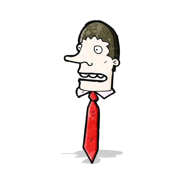 Cartoon office worker ansikte — Stock vektor