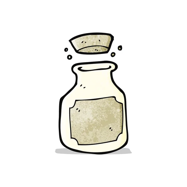 Vieux pot de stockage dessin animé — Image vectorielle