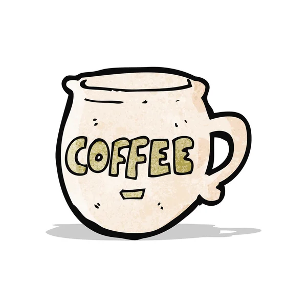 Taza de café de dibujos animados — Vector de stock