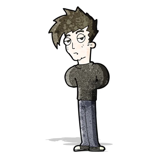 Kreslený unavený teen — Stockový vektor