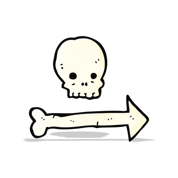 Calavera halloween dirección signo — Archivo Imágenes Vectoriales