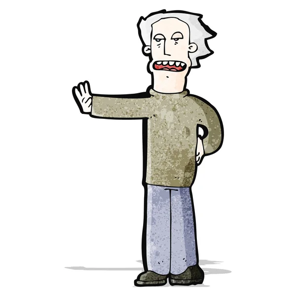 Uomo dei cartoni animati gesturing stop — Vettoriale Stock