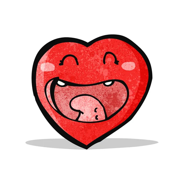 Amor corazón personaje de dibujos animados — Vector de stock