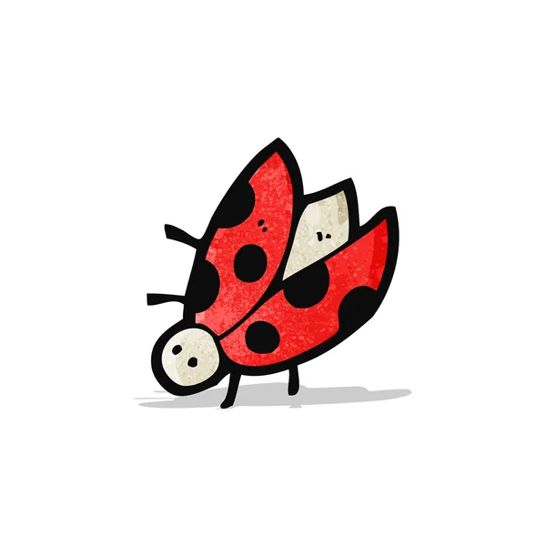Karikatür uğur böceği — Stok Vektör