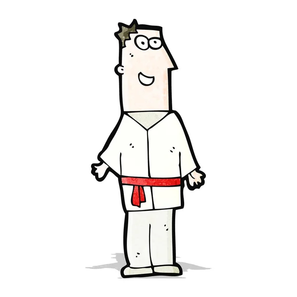 Cartoon karate uomo — Vettoriale Stock