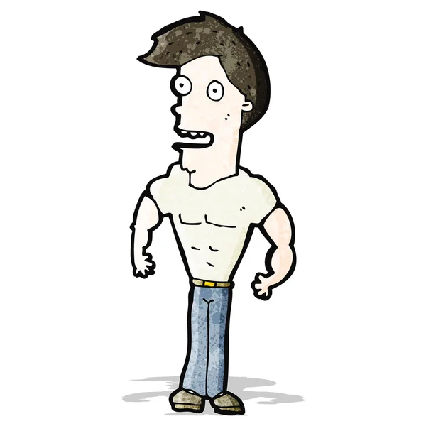 Carton muscular man — Stock Vector