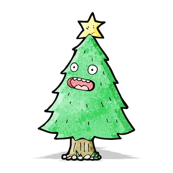 Dessin animé arbre de Noël — Image vectorielle