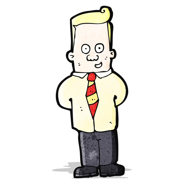 Cartoon vriendelijke office man — Stockvector