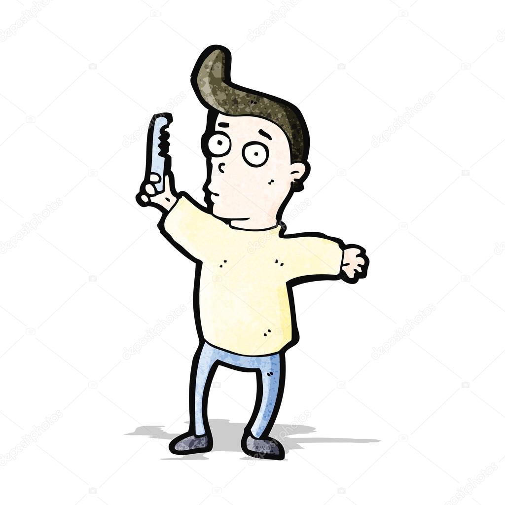Cartoon man combing hair Stock Vector Image by ©lineartestpilot #59641359
