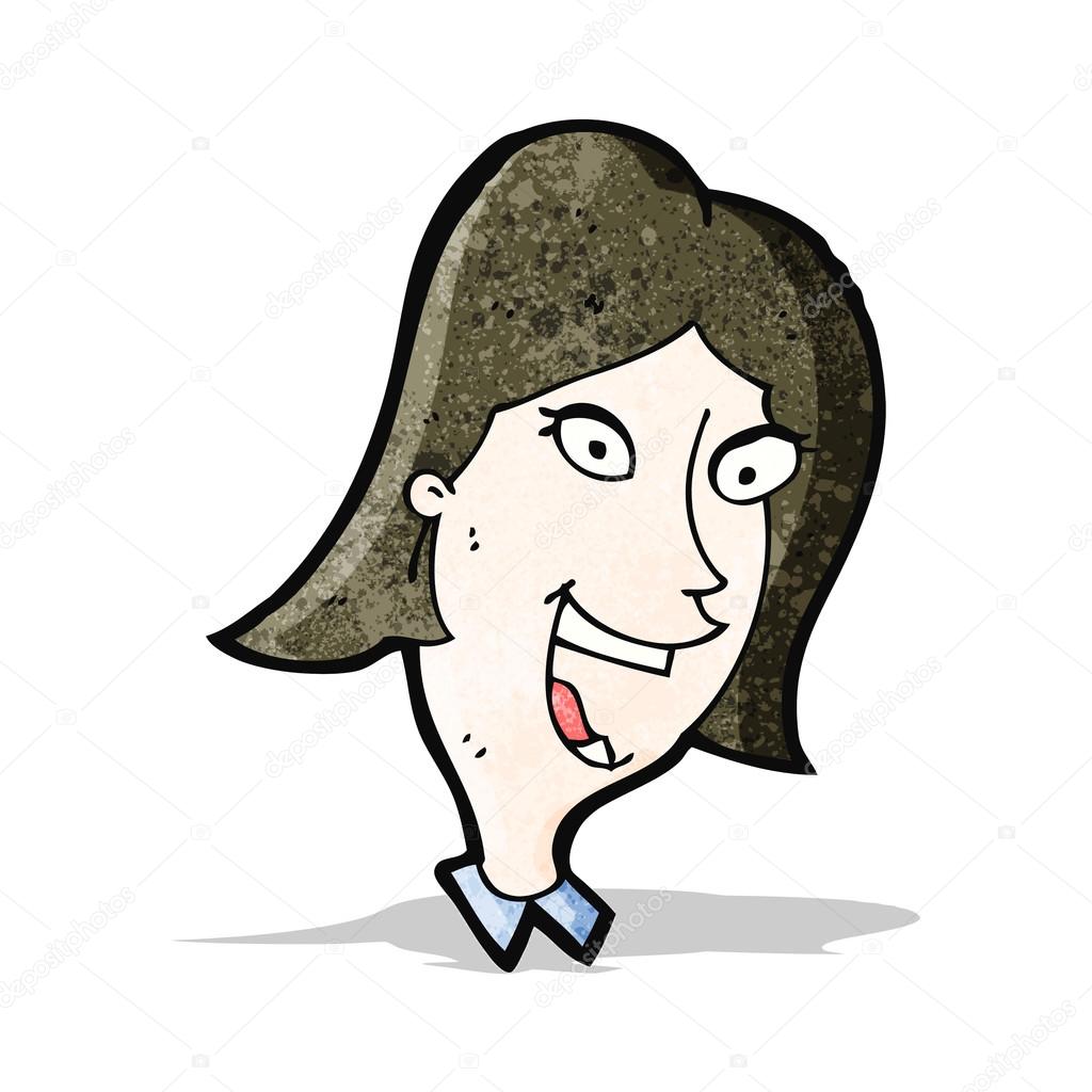 Cartoon Gluckliche Frau Vektorgrafik Lizenzfreie Grafiken C Lineartestpilot 59646745 Depositphotos