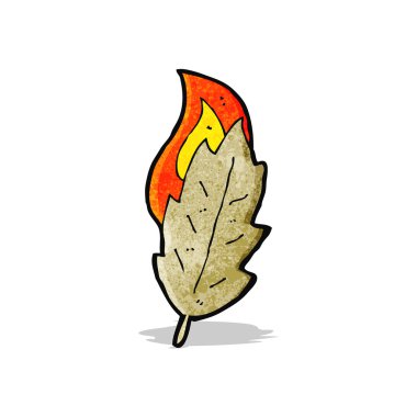 yaprak yanan karikatür
