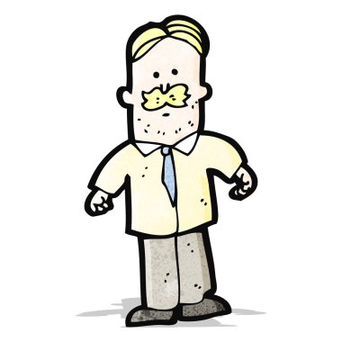 karikatür bıyıklı adam
