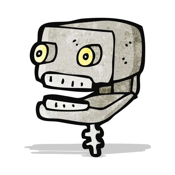 Cabeza de robot de dibujos animados — Vector de stock