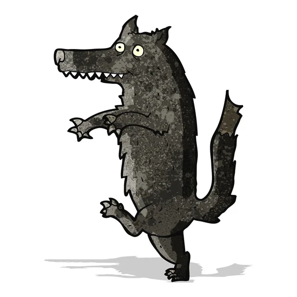 Grote boze wolf cartoon — Stockvector