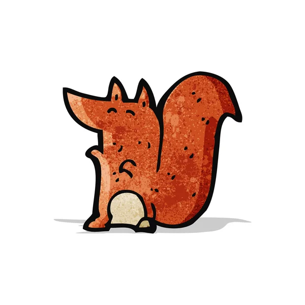 Cartoon red squirrel — Stock Vector