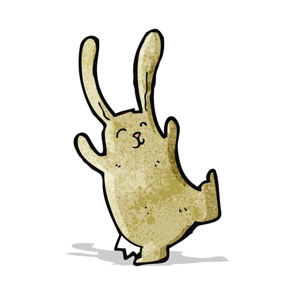 Conejo bailarín de dibujos animados — Vector de stock