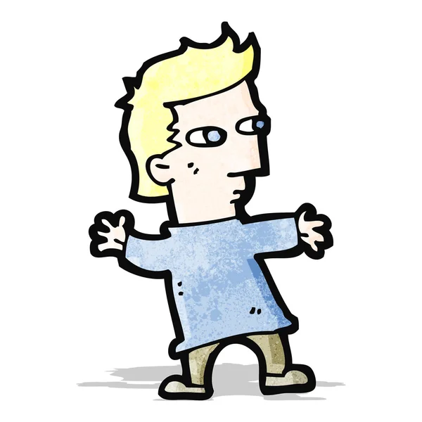 Cartoon kurze blonde Mann — Stockvektor