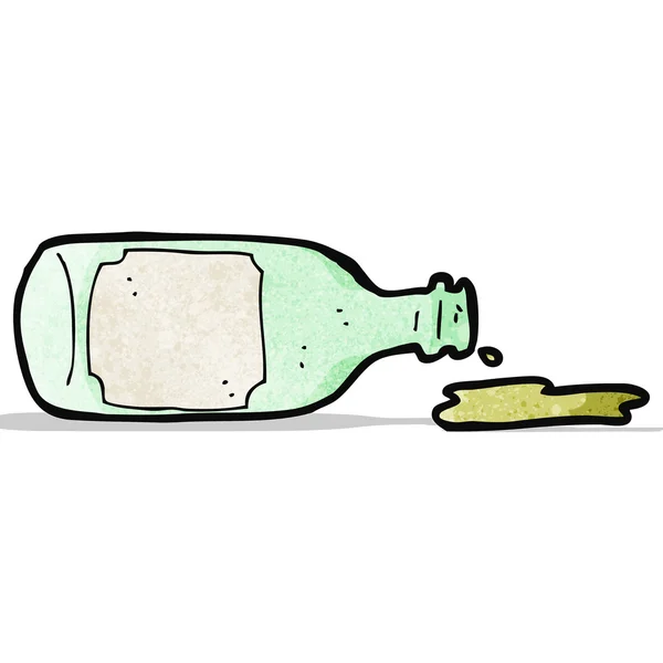 Botella vino de dibujos animados — Vector de stock