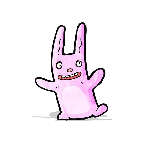 Dibujos animados de conejo rosa — Vector de stock