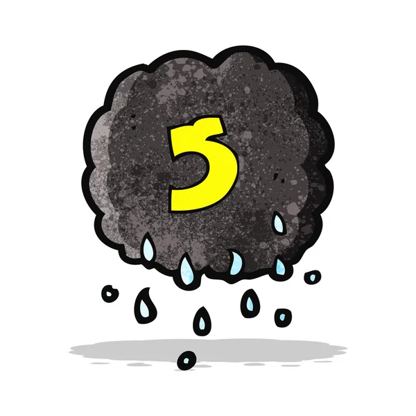 漫画の数は 5 つと raincloud — ストックベクタ
