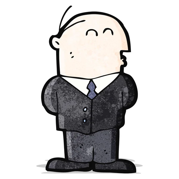 Cartoon zakenman in pak — Stockvector