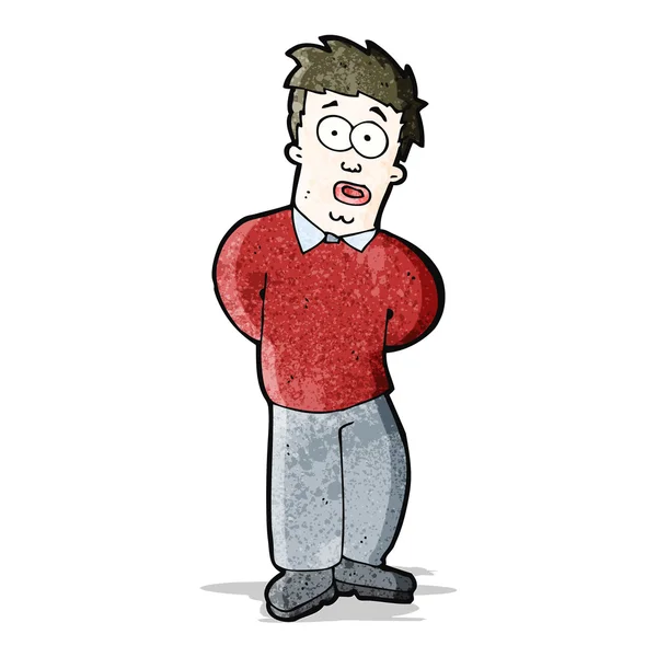 Cartoon nerveuze man — Stockvector