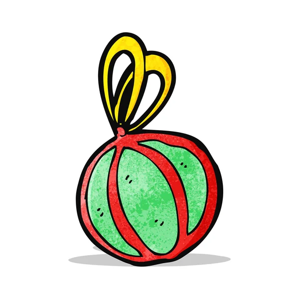 Dibujos animados navidad bauble — Vector de stock