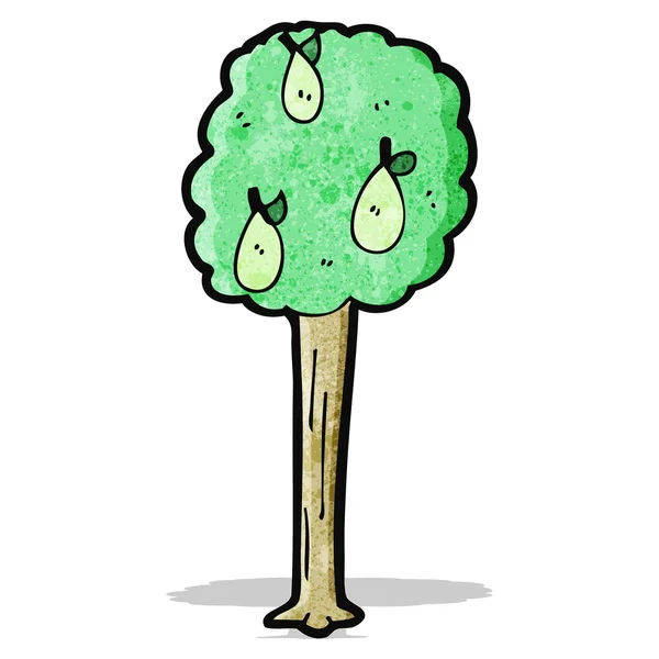 Árbol de pera de dibujos animados — Archivo Imágenes Vectoriales